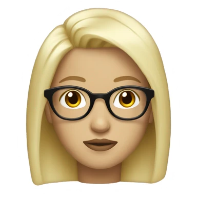 punk-blonde brown eyes glasses sticker