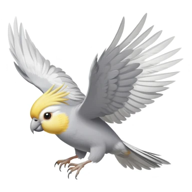 cockatiel bird flying happily sticker