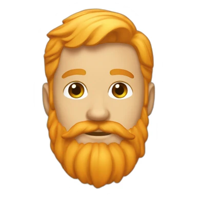 travailleur vetement orange barbu blond sticker
