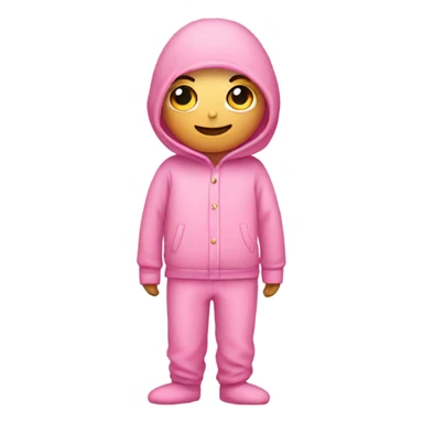 pink person in pink pajamas sticker