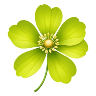 Chartreuse flower  sticker