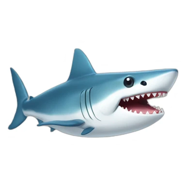 poisson dans bouche requin sticker