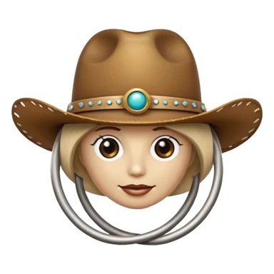 Planet Saturn wearing cowgirl hat sticker