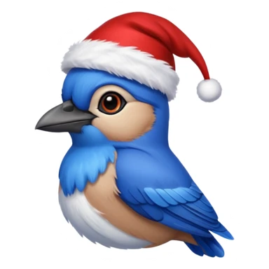 Christmas Jays with red hat sticker