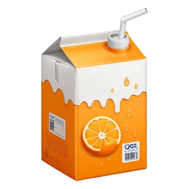orange juice box sticker