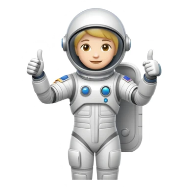 Thumbs up spacesuit sticker