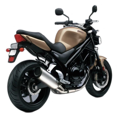 a black suzuki bandit 1200 Naked 2007 with brown seats sticker