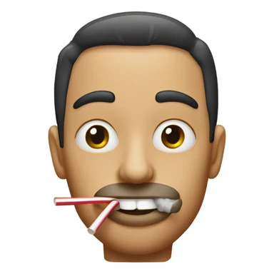 A guy sucking a straw sticker