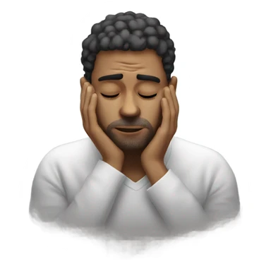 a stressed guy with lots od overthinking  sticker