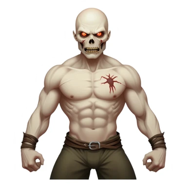 Cinematic Realistic WoW undead civilian Portrait, captured in a fierce, battle-ready stance, muscles taut beneath his tattered, earth-toned attire. His decayed, pallid skin and glowing eyes are rendered with intense lifelike detail and dynamic lighting, high shine, embodying the raw, relentless fury of an undead civilian in the heat of combat. sticker