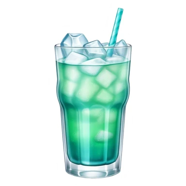 Baja Blast soda in a glass with ice sticker