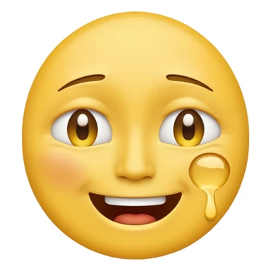 make an emoji of a yellow face sobbing and then an overlap of the same face on top of that smiling sticker