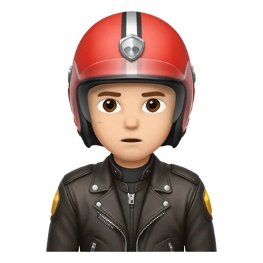 a motorcyclist lying on the ground who has just fallen sticker