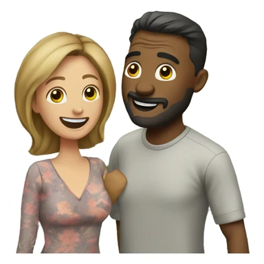 Man & wife having fun outdoors sticker