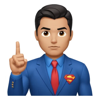 Superman Giving the Middle Finger sticker