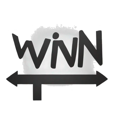Sign with the word win on it  sticker