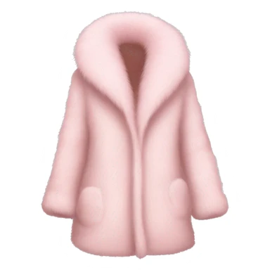 Long pale pink Pink fur coat sticker
