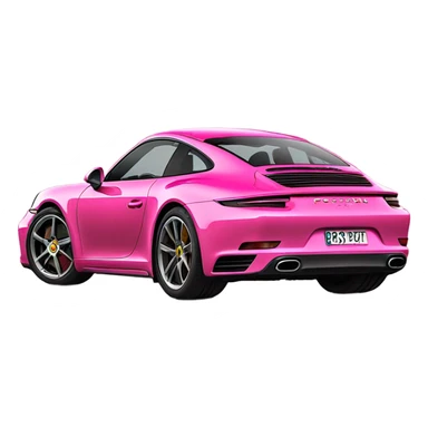 New porsche 911 pink sticker