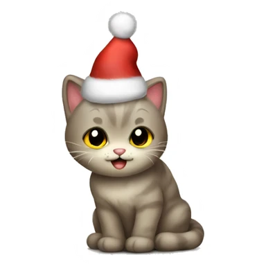 christmas kitty lights sticker
