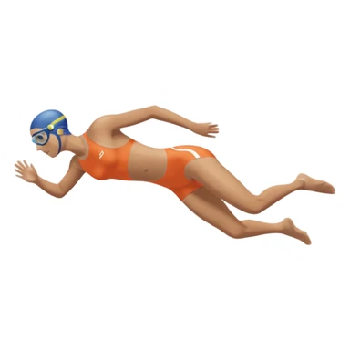 swimmer diving into a swimming pool, side profile view, smooth gradients, clean lines, realistic proportions. sticker