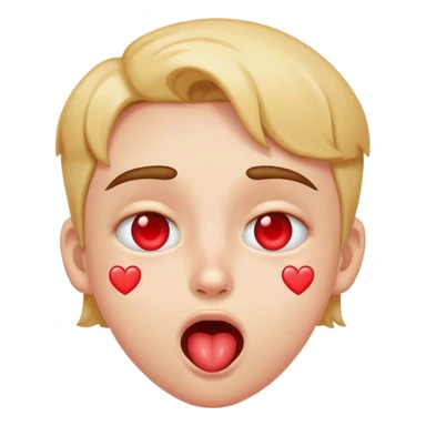 Heart eyes with drooling face  sticker