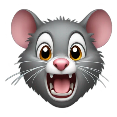 angry possum yelling sticker