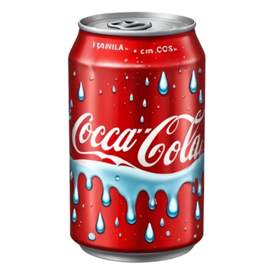 Create a can of coca cola vanilla sticker