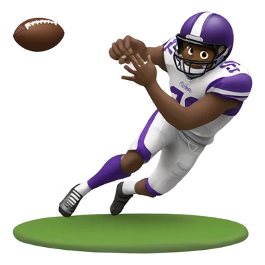 Vikings football player spiking the ball sticker