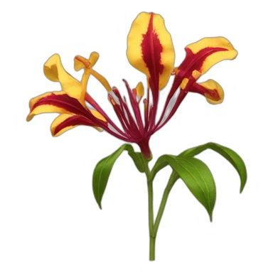Gloriosa Superba flower sticker