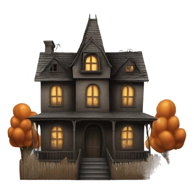 Realistic Huge Cardboard haunted house  sticker