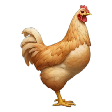Un poulet avec des dents sticker