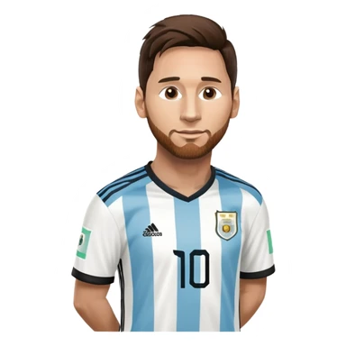 Lionel Messi soccer player in Argentina jersey number 10 sticker