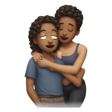 three people kissing  sticker