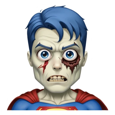 bizarro superman zombie sticker