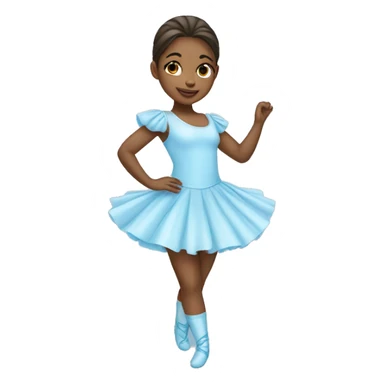 Dancer girl wearing light baby blue sticker