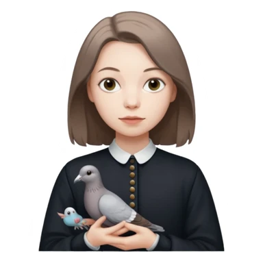 phoebe bridgers holding a pigeon sticker