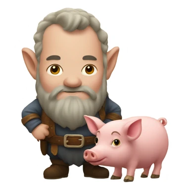 A dwarf on a pig sticker