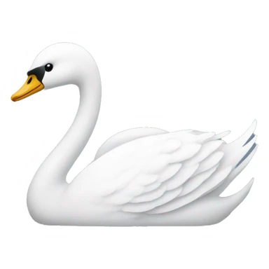 Swan emoji with facing the right side sticker