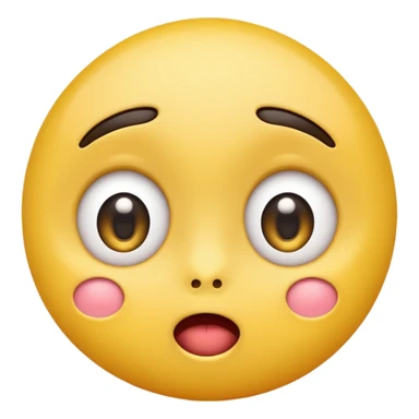 Embarrassed shock yellow emoji sticker