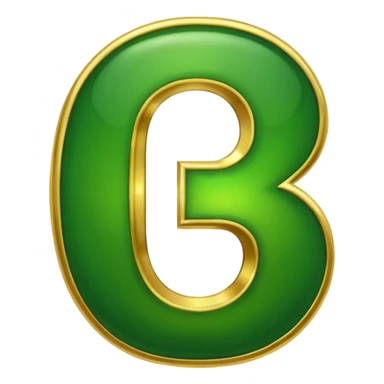 number 6 in golden and green shadows sticker