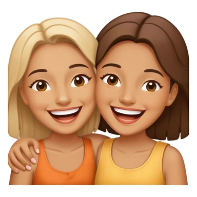 Sisters having fun together sticker
