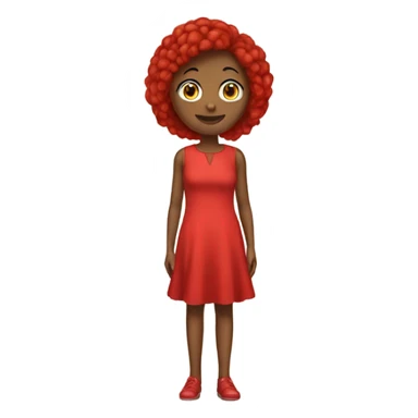 short red sleeveless dress sticker