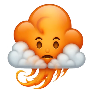 Eerie orange smoky clouds  sticker