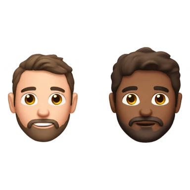 Brunette man with beard with pig  sticker