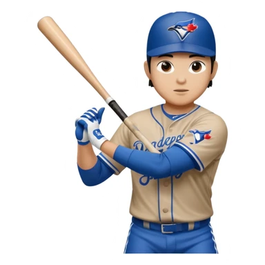MLB TORONTO BLUE JAYS hitting Ohtani from LA Dodgers with a bat sticker