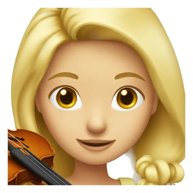 blond girl playing a violin sticker