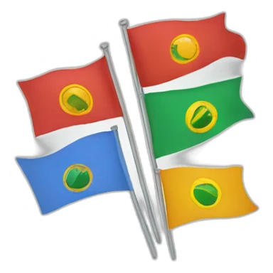 Goals, objectives, flags. sticker