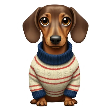 dachshund in a sweater sticker
