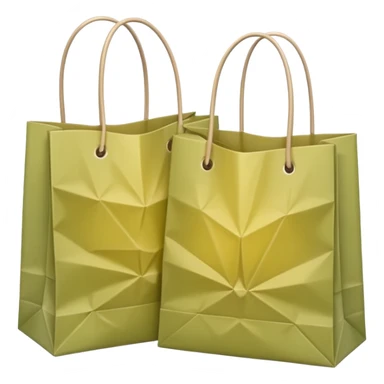 two pale olive shopping bags sticker