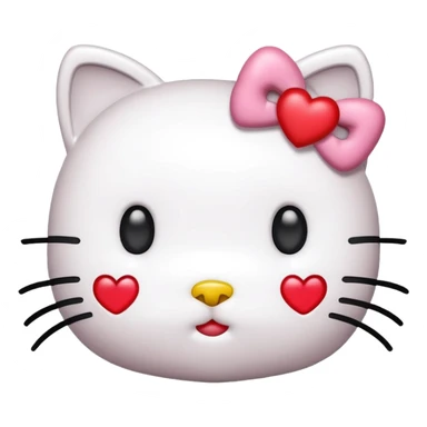 Hello Kitty co ojosde corazón  sticker